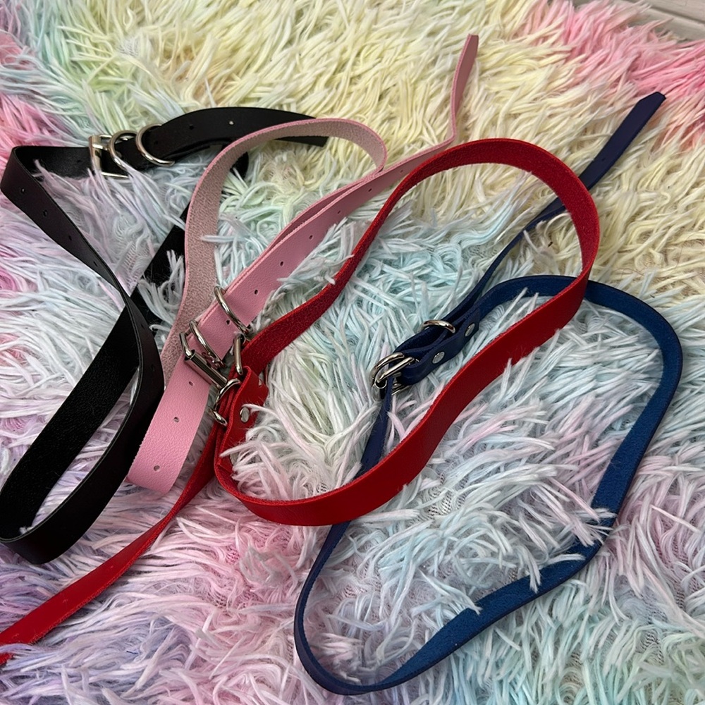 NEW Faux Leather Adjustable Grunge Leg Garter Lot Bundle Deal